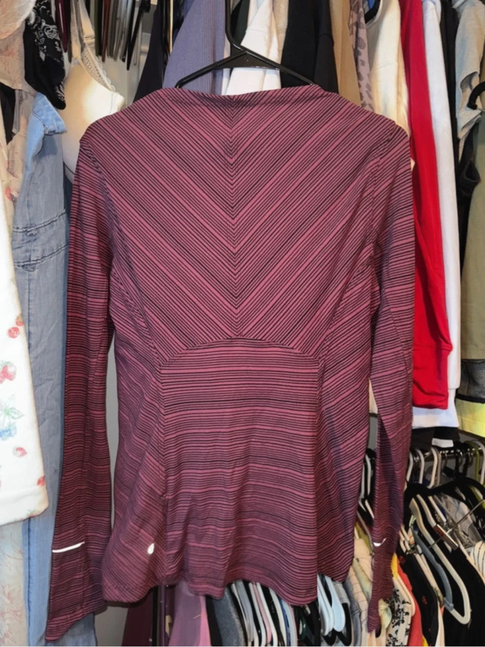Lululemon size 10 Striped Long-Sleeve Women’s Top - Pink